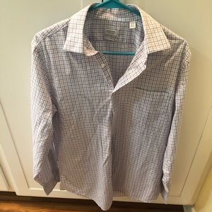 Arrow blue and purple striped button up